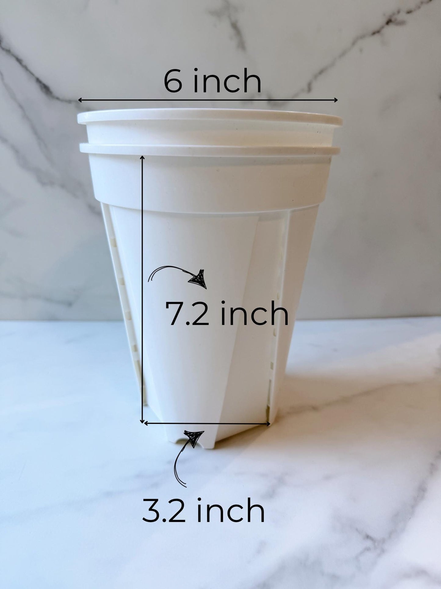 6 Inch Plastic Planters, Pack of 5