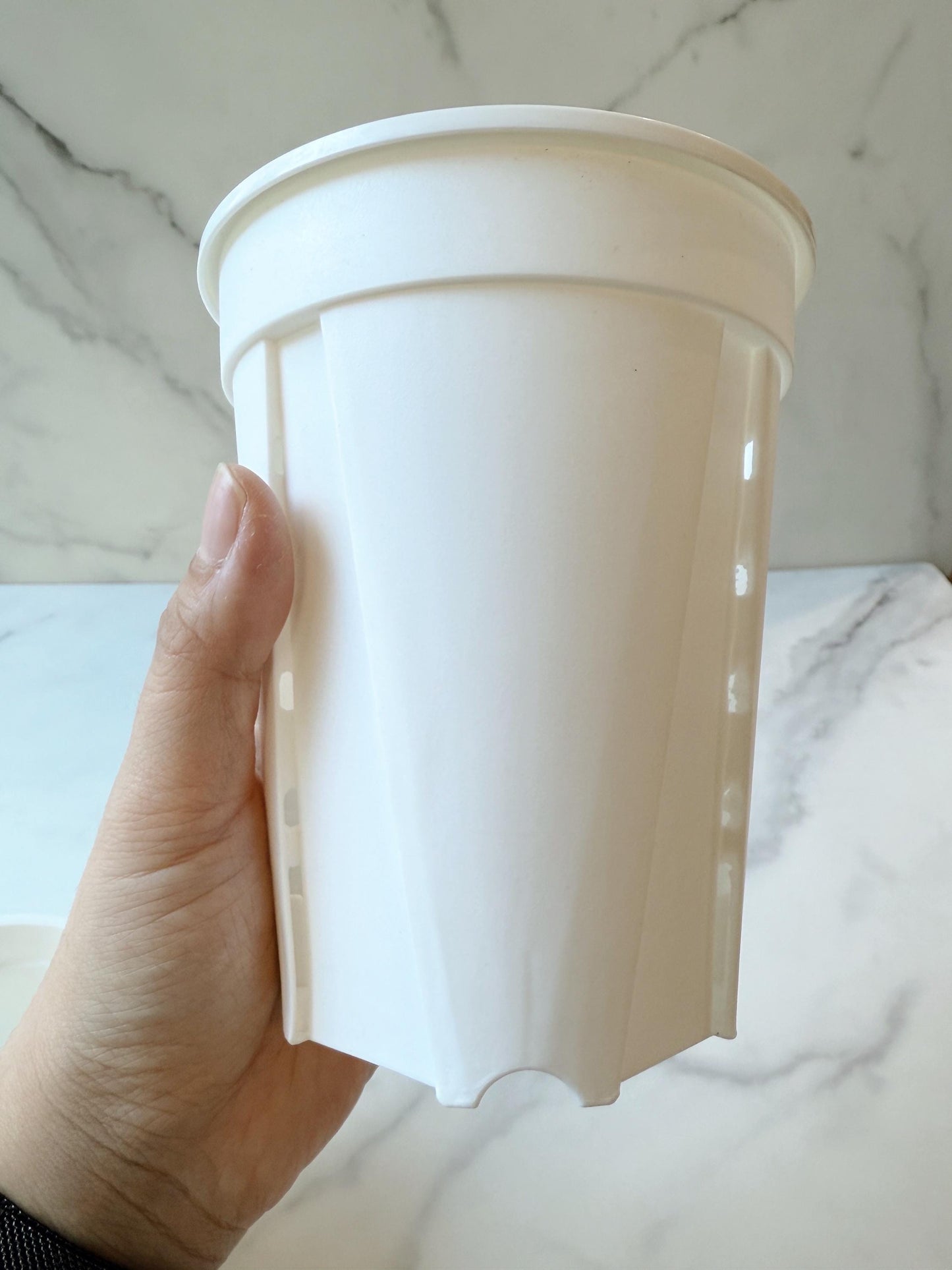 4 or 5 Inch Plastic Planters, Pack of 5