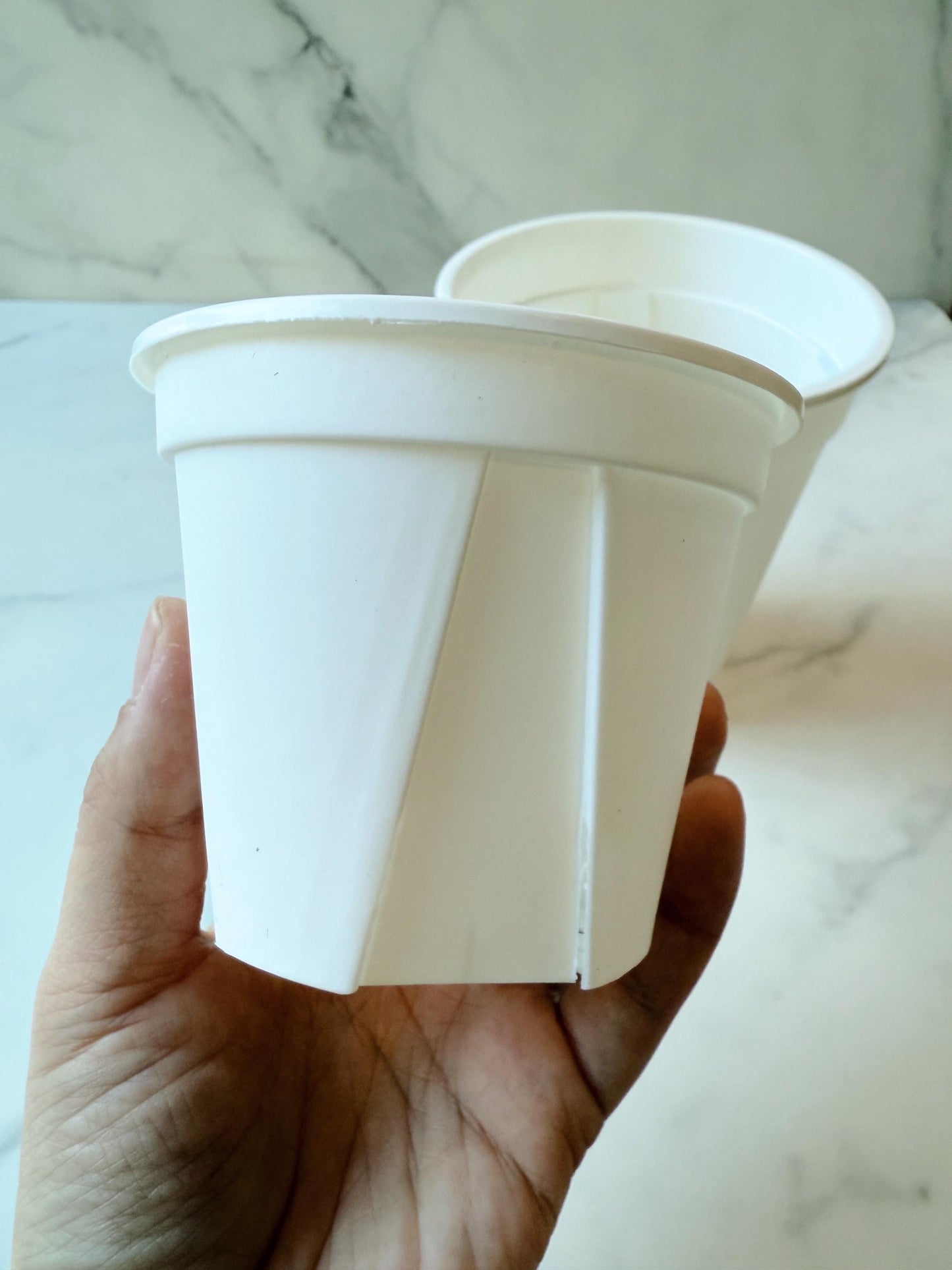 4 or 5 Inch Plastic Planters, Pack of 5